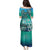 Fiji Born Indian Family Matching Puletasi and Hawaiian Shirt Palm Paisley With Tapa Pattern