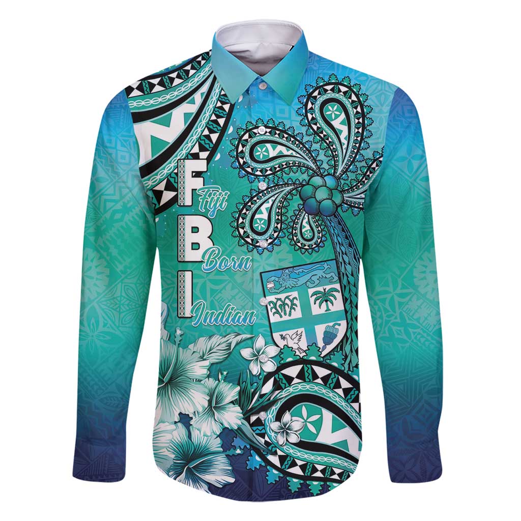 Fiji Born Indian Family Matching Summer Maxi Dress and Hawaiian Shirt Palm Paisley With Tapa Pattern