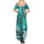 Fiji Born Indian Family Matching Summer Maxi Dress and Hawaiian Shirt Palm Paisley With Tapa Pattern