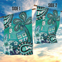 Fiji Born Indian Garden Flag Palm Paisley With Tapa Pattern LT05 - Polynesian Pride