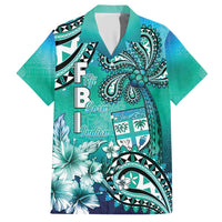 Fiji Born Indian Hawaiian Shirt Palm Paisley With Tapa Pattern