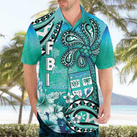 Fiji Born Indian Hawaiian Shirt Palm Paisley With Tapa Pattern