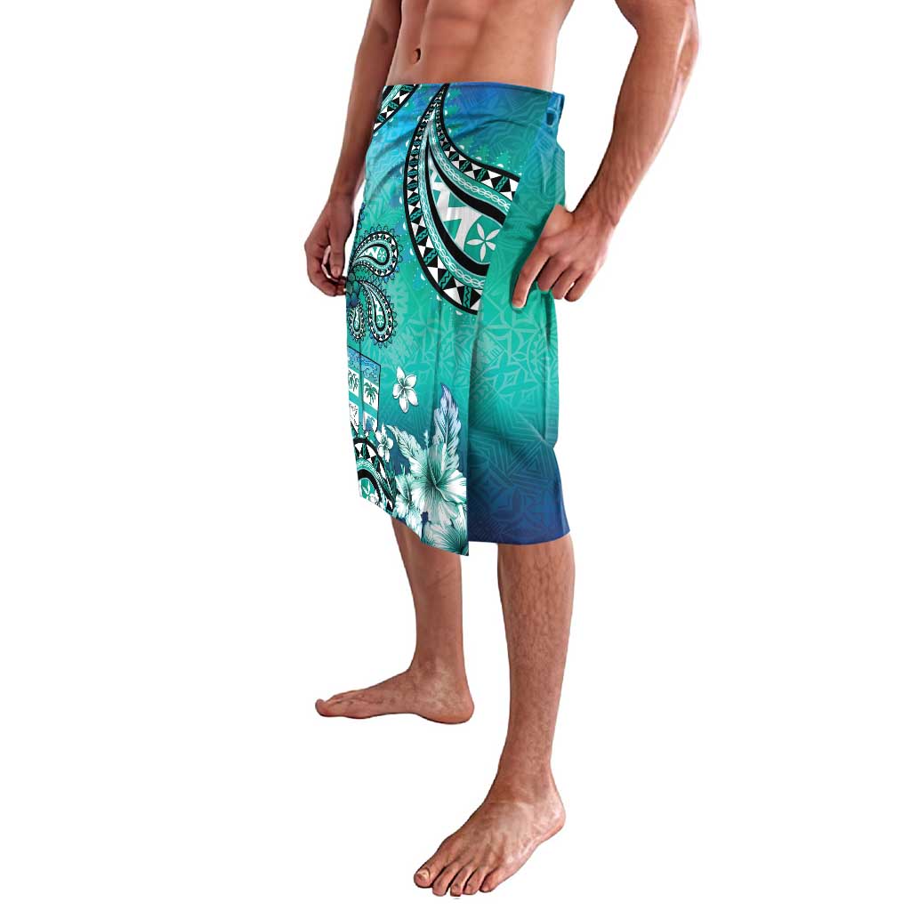 Fiji Born Indian Lavalava Palm Paisley With Tapa Pattern