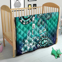 Fiji Born Indian Quilt Palm Paisley With Tapa Pattern