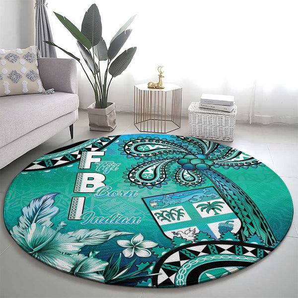Fiji Round Rug Tapa Coconut main image 1