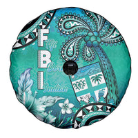 Fiji Born Indian Spare Tire Cover Palm Paisley With Tapa Pattern LT05 - Polynesian Pride