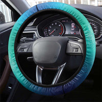Fiji Born Indian Steering Wheel Cover Palm Paisley With Tapa Pattern LT05 - Polynesian Pride