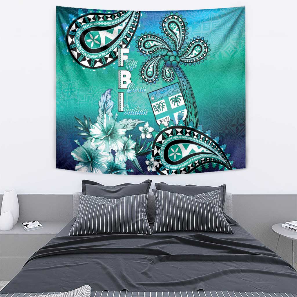 Fiji Born Indian Tapestry Palm Paisley With Tapa Pattern LT05 - Polynesian Pride