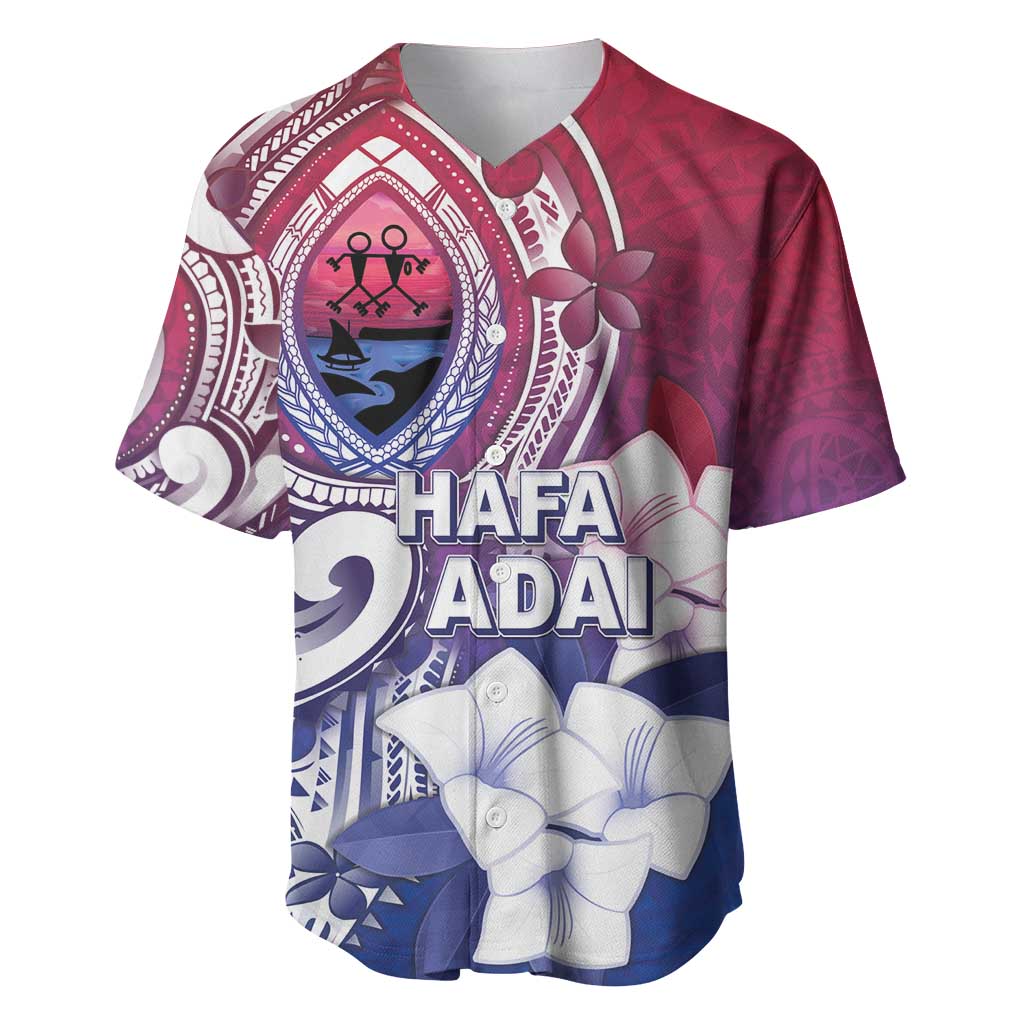 Guam Gadao Baseball Jersey Hafa Adai Micronesian Tribal Pattern