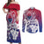 Guam Gadao Couples Matching Off Shoulder Maxi Dress and Long Sleeve Button Shirt Hafa Adai Micronesian Tribal Pattern