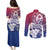 Guam Gadao Couples Matching Puletasi and Long Sleeve Button Shirt Hafa Adai Micronesian Tribal Pattern
