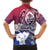 Guam Gadao Family Matching Off Shoulder Short Dress and Hawaiian Shirt Hafa Adai Micronesian Tribal Pattern