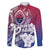 Guam Gadao Family Matching Off Shoulder Short Dress and Hawaiian Shirt Hafa Adai Micronesian Tribal Pattern