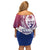Guam Gadao Family Matching Off Shoulder Short Dress and Hawaiian Shirt Hafa Adai Micronesian Tribal Pattern