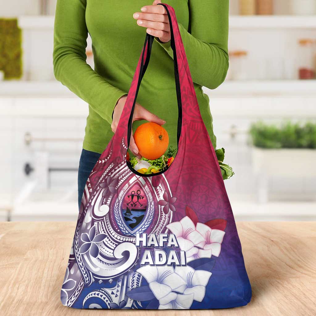 Guam Gadao Grocery Bag Hafa Adai Micronesian Tribal Pattern