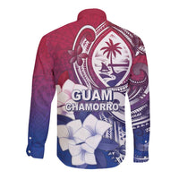 Guam Gadao Long Sleeve Button Shirt Hafa Adai Micronesian Tribal Pattern