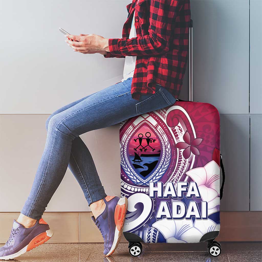 Guam Gadao Luggage Cover Hafa Adai Micronesian Tribal Pattern