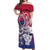 Guam Gadao Off Shoulder Maxi Dress Hafa Adai Micronesian Tribal Pattern