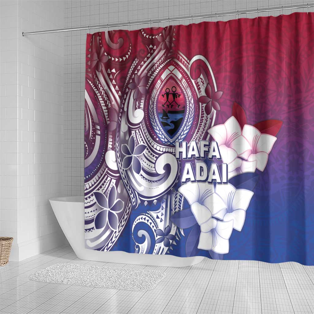 Guam Gadao Shower Curtain Hafa Adai Micronesian Tribal Pattern