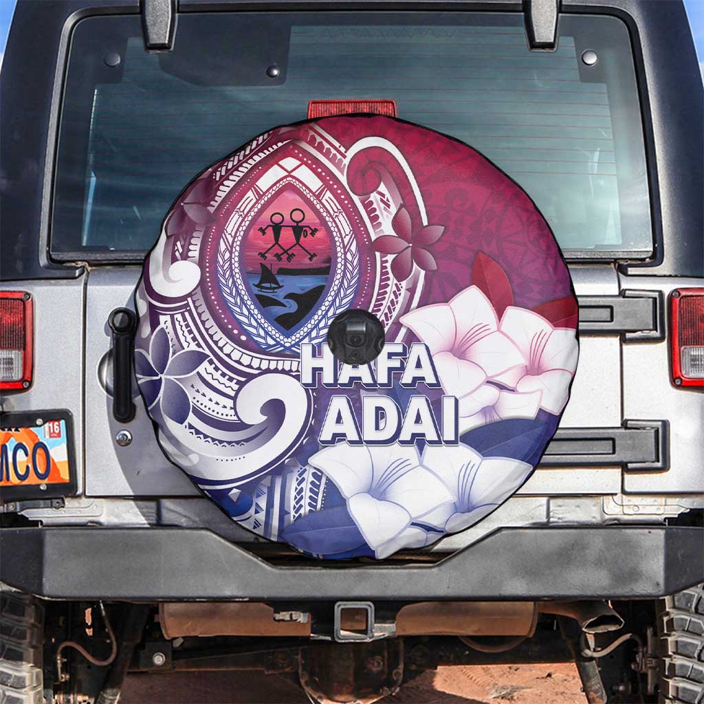 Guam Gadao Spare Tire Cover Hafa Adai Micronesian Tribal Pattern
