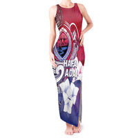 Guam Gadao Tank Maxi Dress Hafa Adai Micronesian Tribal Pattern
