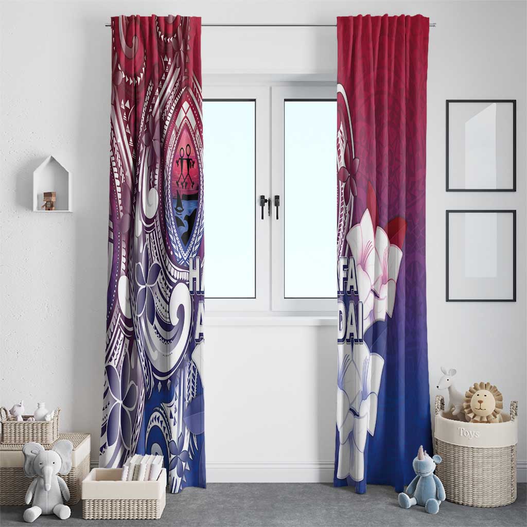 Guam Gadao Window Curtain Hafa Adai Micronesian Tribal Pattern
