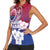 Guam Gadao Women Sleeveless Polo Shirt Hafa Adai Micronesian Tribal Pattern
