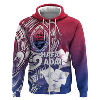 Guam Gadao Zip Hoodie Hafa Adai Micronesian Tribal Pattern