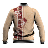 Tonga Language Week Baseball Jacket Hibiscus Tongan Ngatu Pattern