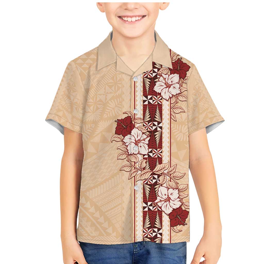Tonga Language Week Family Matching Mermaid Dress and Hawaiian Shirt Hibiscus Tongan Ngatu Pattern