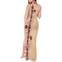 Tonga Language Week Tank Maxi Dress Hibiscus Tongan Ngatu Pattern