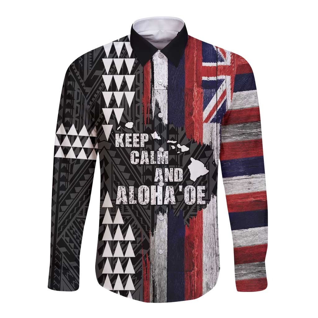Hawaii 1959 Statehood Day Long Sleeve Button Shirt Classic Style LT05 Unisex Black - Polynesian Pride