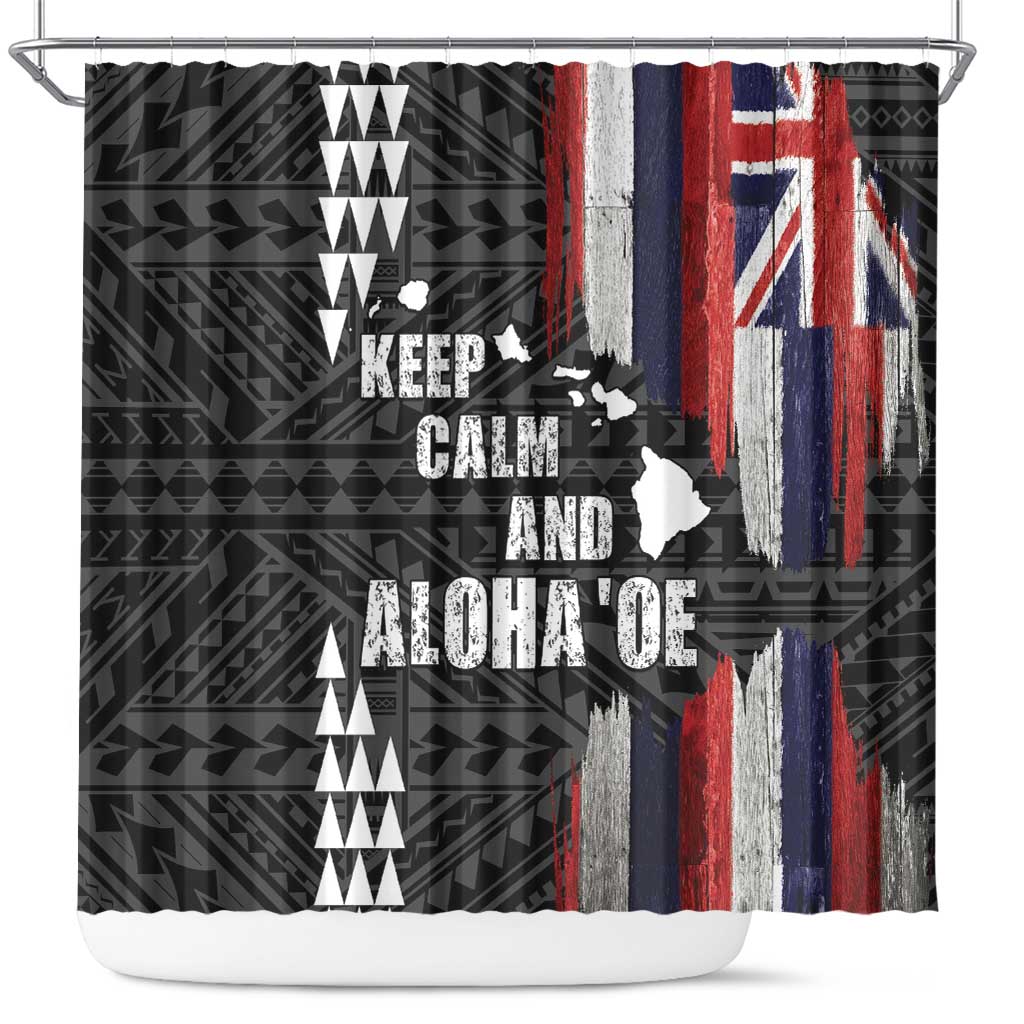 Hawaii 1959 Statehood Day Shower Curtain Classic Style LT05 Black - Polynesian Pride