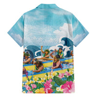 Hawaii Outrigger Canoe Race Family Matching Tank Maxi Dress and Hawaiian Shirt Polynesian Style Watercolor Style LT05 - Polynesian Pride