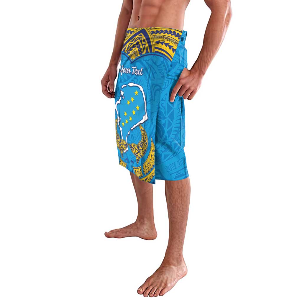 Personalised Tuvalu Independence Day Lavalava Coat Of Arms With Polynesian Dolphin Tattoo