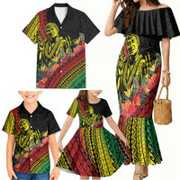 Retro Hawaiian Singer Family Matching Mermaid Dress and Hawaiian Shirt Polynesian Style Tropical Flowers LT05 - Polynesian Pride