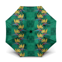 Hawaii Waikiki King Umbrella Green Quilt With Pua Manu