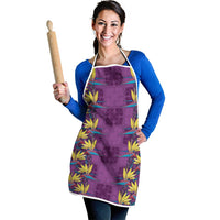 Hawaii Waikiki King Apron Purple Quilt With Pua Manu