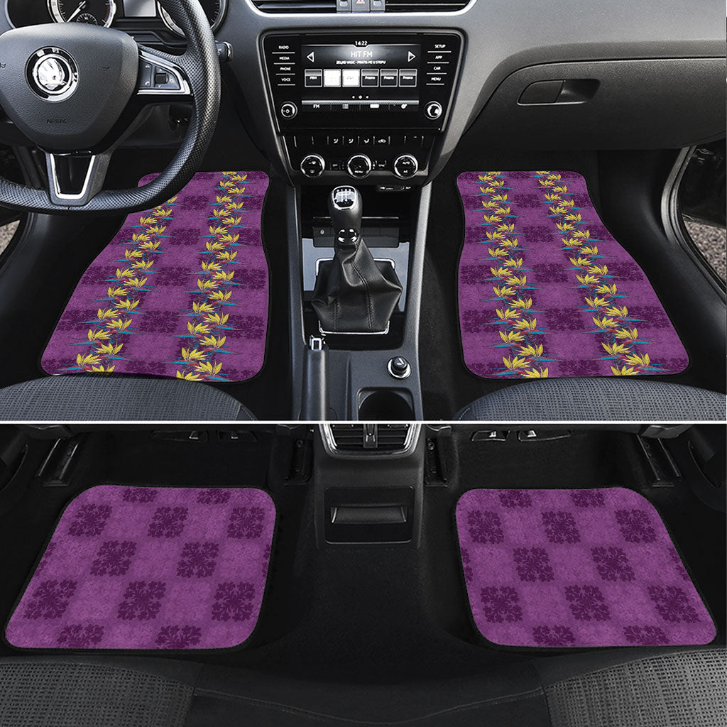 Hawaii Waikiki King Car Mats Purple Quilt With Pua Manu