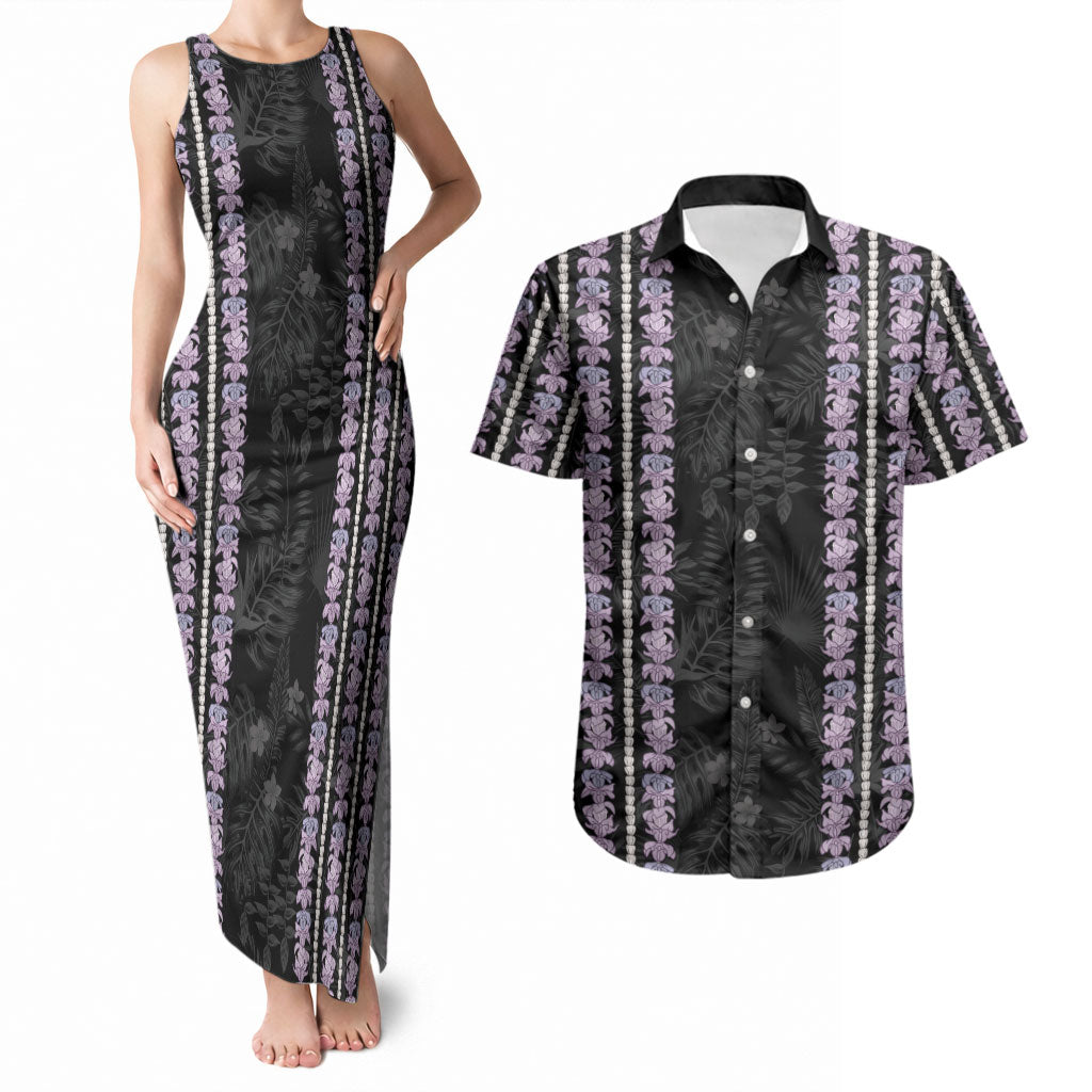 Hawaii Queen Liliuokalani Couples Matching Tank Maxi Dress and Hawaiian Shirt Hawaiian Lei Pua Kalaunu