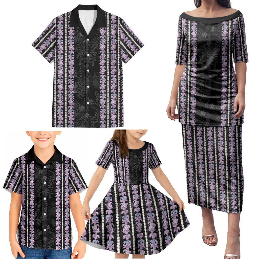 Hawaii Queen Liliuokalani Family Matching Puletasi and Hawaiian Shirt Hawaiian Lei Pua Kalaunu