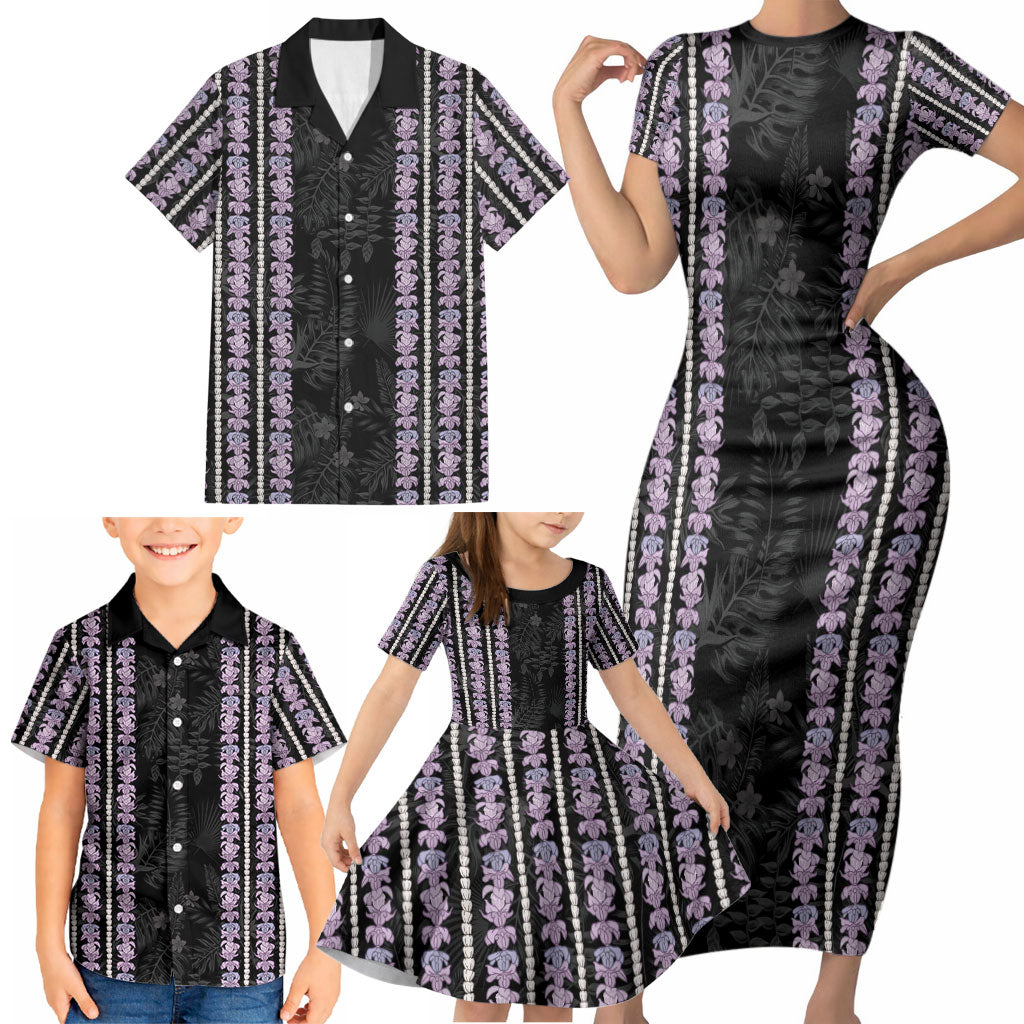 Hawaii Queen Liliuokalani Family Matching Short Sleeve Bodycon Dress and Hawaiian Shirt Hawaiian Lei Pua Kalaunu