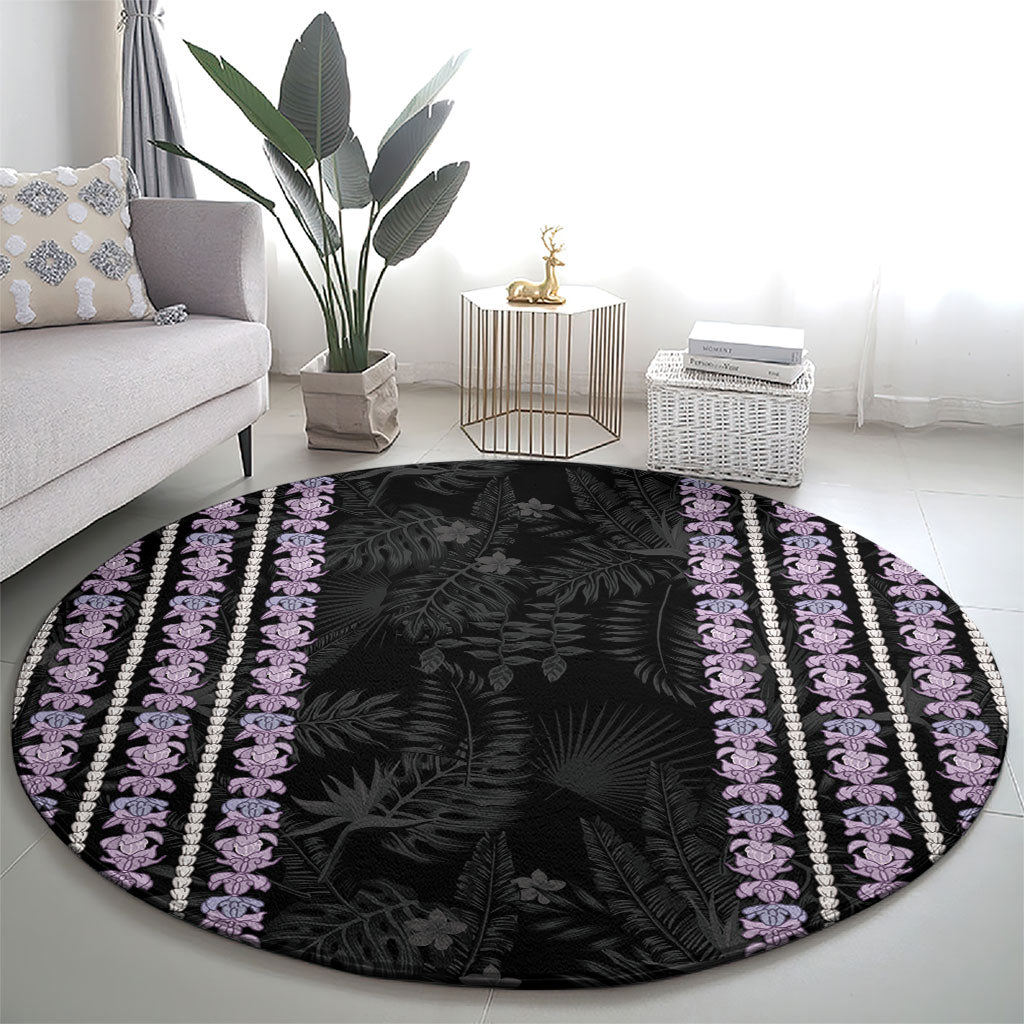 Hawaii Queen Liliuokalani Round Carpet Hawaiian Lei Pua Kalaunu LT05 - Polynesian Pride