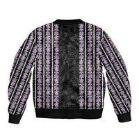 Hawaii Queen Liliuokalani Sleeve Zip Bomber Jacket Hawaiian Lei Pua Kalaunu LT05 - Polynesian Pride
