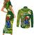 Personalized Cook Islands Couples Matching Short Sleeve Bodycon Dress and Long Sleeve Button Shirts Coat Of Arms Plumeria Polynesian Turtle LT05 - Polynesian Pride