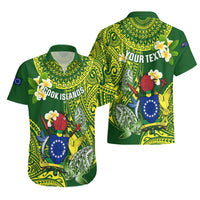 Personalized Cook Islands Hawaiian Shirt Coat Of Arms Plumeria Polynesian Turtle LT05 - Polynesian Pride