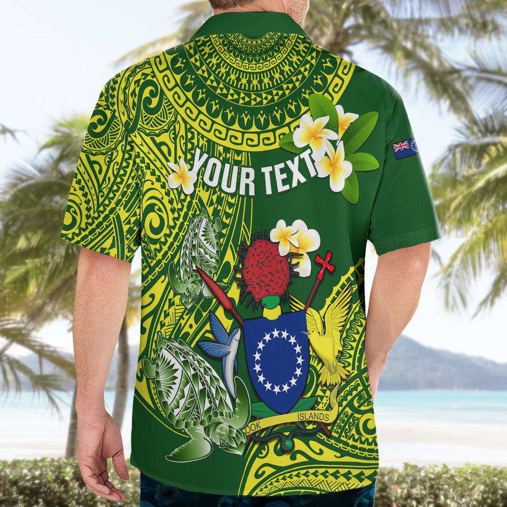 Personalized Cook Islands Hawaiian Shirt Coat Of Arms Plumeria Polynesian Turtle LT05 - Polynesian Pride