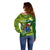 Personalized Cook Islands Off Shoulder Sweater Coat Of Arms Plumeria Polynesian Turtle LT05 - Polynesian Pride