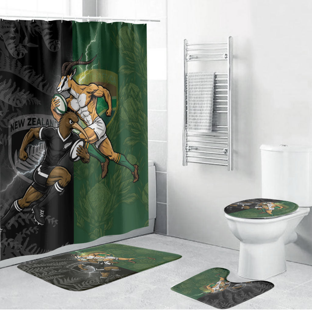 South Africa And New Zealand Bathroom Set Springboks And Kiwis Rugby Rivalry