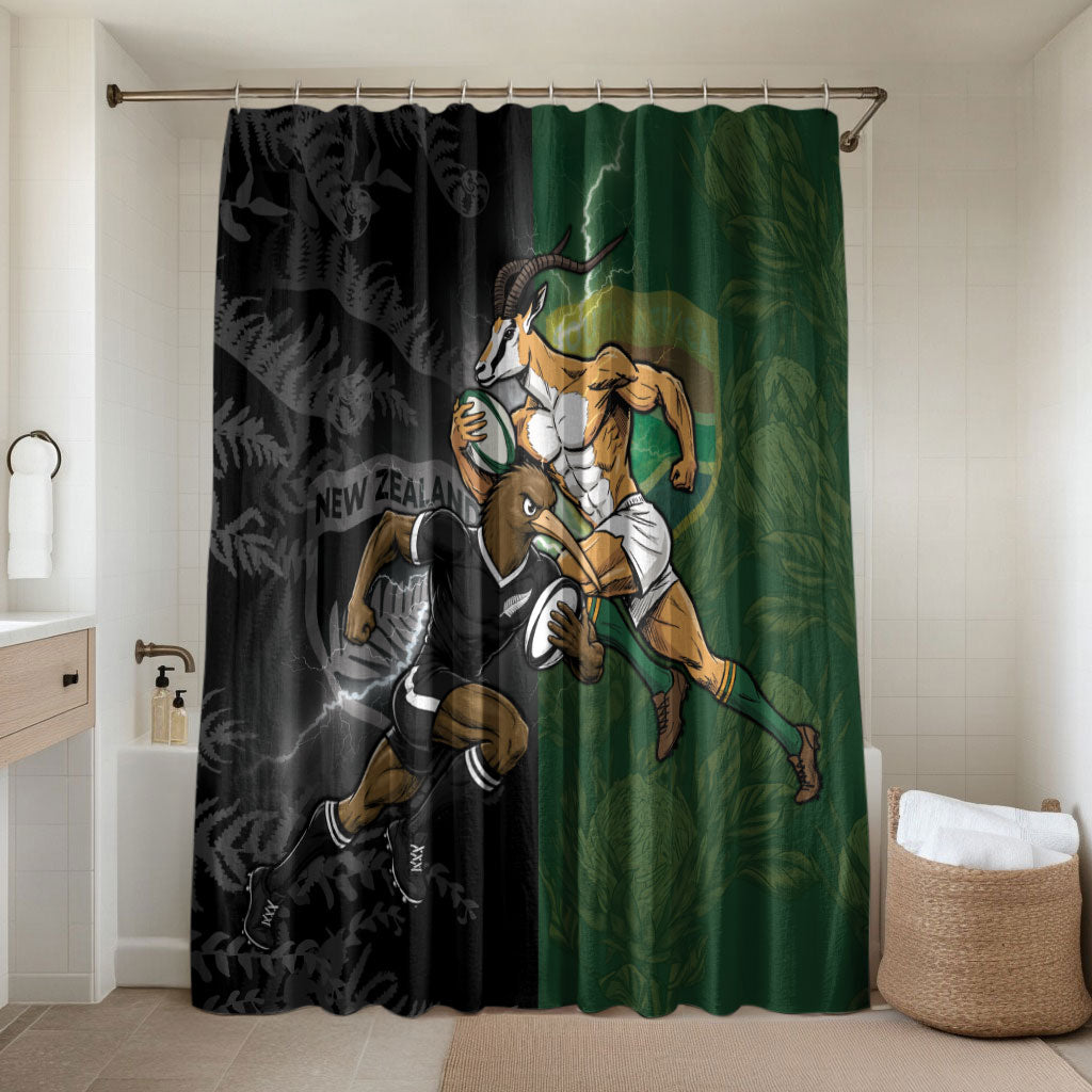 South Africa And New Zealand Bathroom Set Springboks And Kiwis Rugby Rivalry